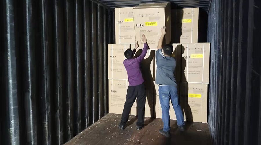 挑燈夜戰(zhàn)，順利完成客戶Argos的滾筒干衣機(jī)出貨