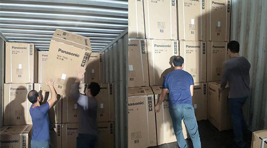 春節(jié)放假沖刺！加速度完成客戶松下衣物烘干機裝柜發(fā)貨