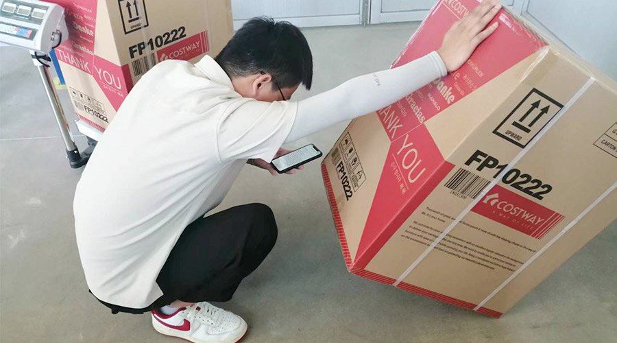 實(shí)況直擊！客戶北美COSTWAY開展衣物烘干機(jī)驗(yàn)貨